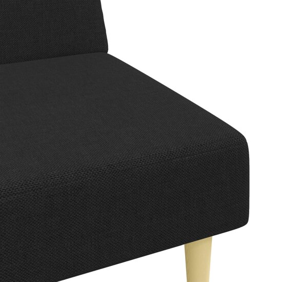2-Delige Loungeset Stof Zwart