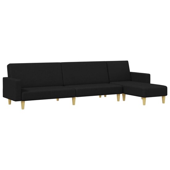 2-Delige Loungeset Stof Zwart