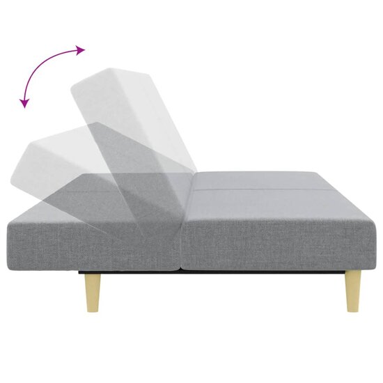 2-Delige Loungeset Stof Lichtgrijs
