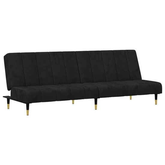 2-Delige Loungeset Fluweel Zwart