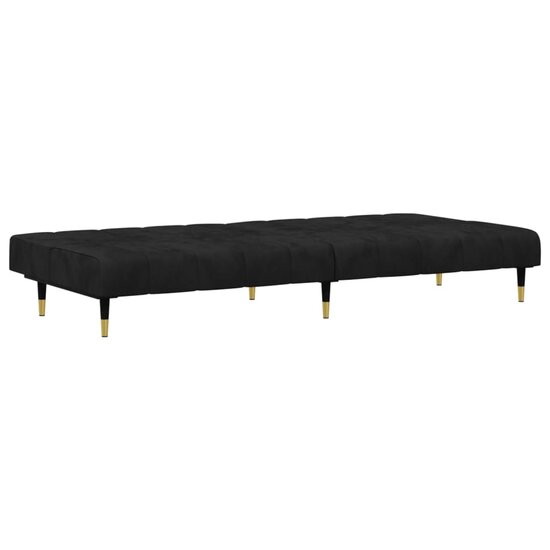 2-Delige Loungeset Fluweel Zwart