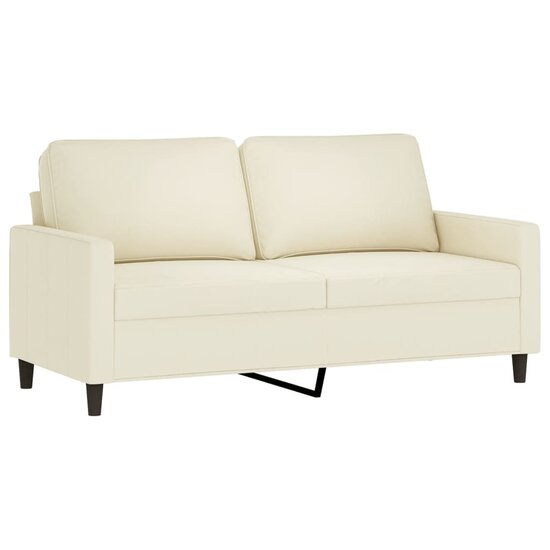 3-Delige Loungeset Met Kussens Fluweel Kleurig Cr&egrave;me