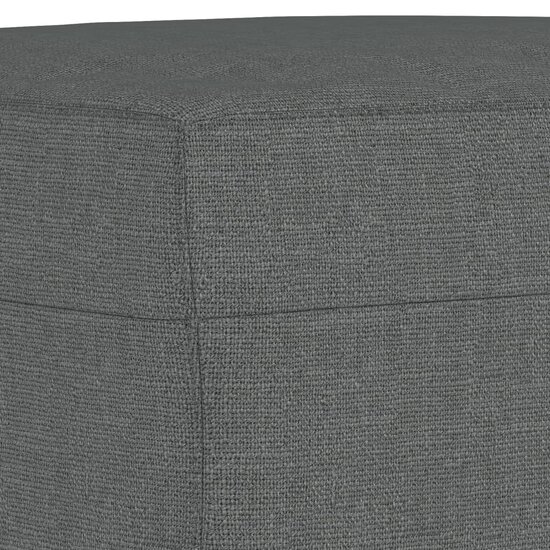 3-Delige Loungeset Met Kussens Stof Donkergrijs