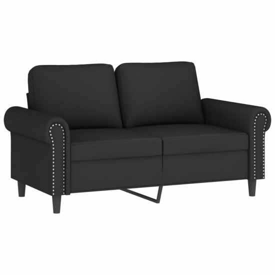 3-delige Loungeset met kussens fluweel zwart
