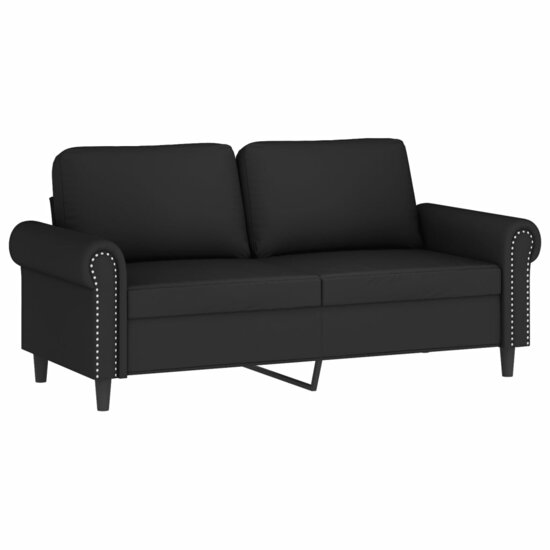 3-delige Loungeset met kussens fluweel zwart
