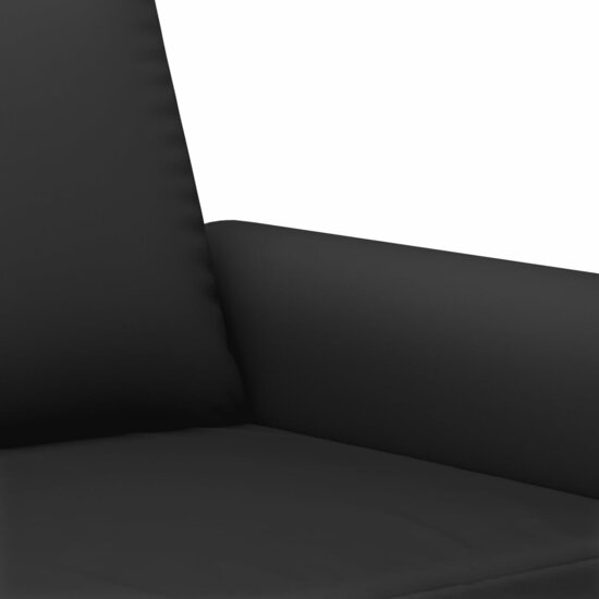 3-delige Loungeset met kussens fluweel zwart
