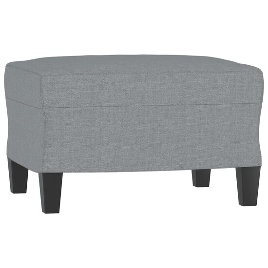 3-delige Loungeset met kussens stof lichtgrijs