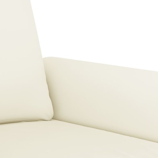 3-Delige Loungeset Met Kussens Fluweel Kleurig Cr&egrave;me