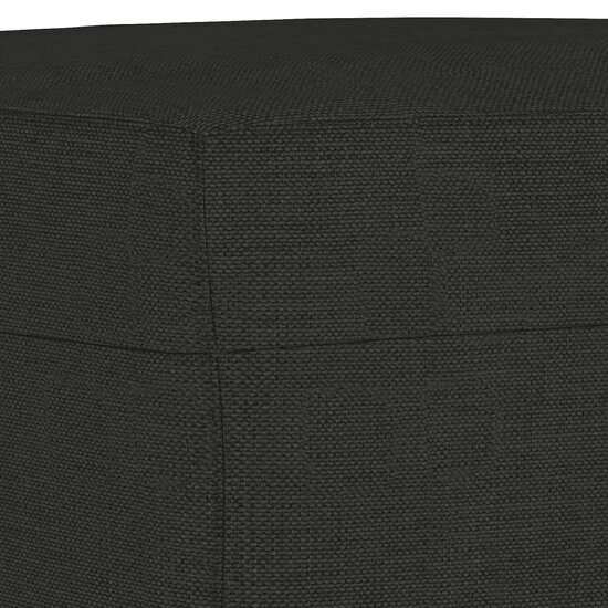 3-delige loungeset met kussens stof zwart