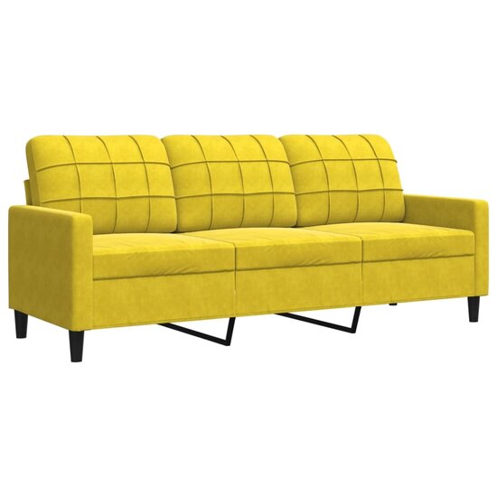 2-delige Loungeset met kussens fluweel geel