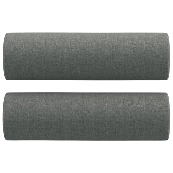 3-delige Loungeset met kussens stof donkergrijs