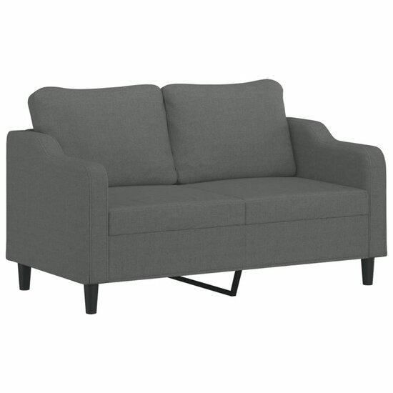 3-delige Loungeset met kussens stof donkergrijs
