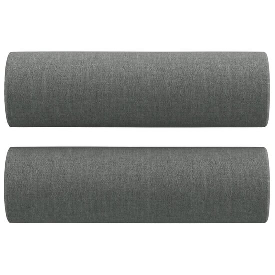 3-delige Loungeset met kussens stof donkergrijs