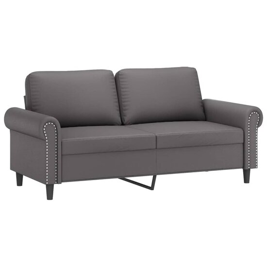 3-Delige Loungeset Met Kussens Kunstleer Grijs