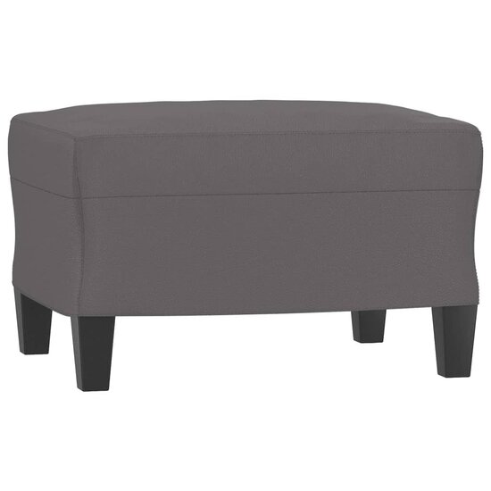 3-Delige Loungeset Met Kussens Kunstleer Grijs