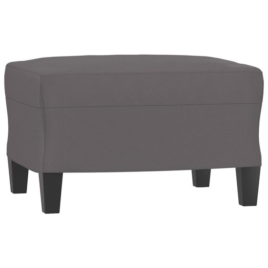 3-Delige Loungeset Met Kussens Kunstleer Grijs