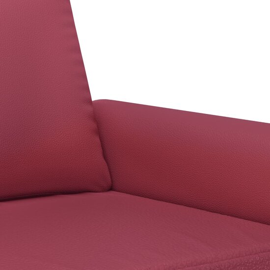 3-Delige Loungeset Met Kussens Kunstleer Wijnrood