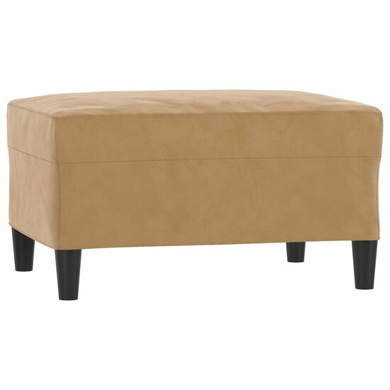 3-Delige Loungeset Met Kussens Fluweel Bruin