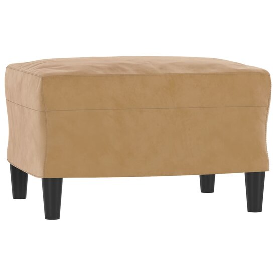 3-Delige Loungeset Met Kussens Fluweel Bruin