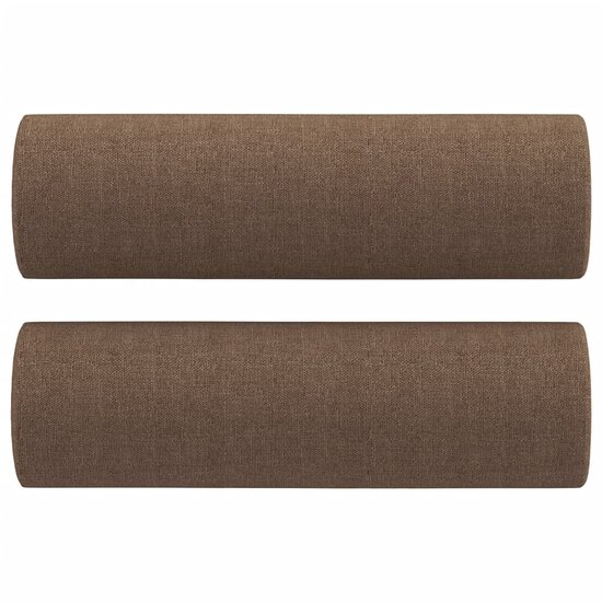 3-Delige Loungeset Met Kussens Stof Bruin