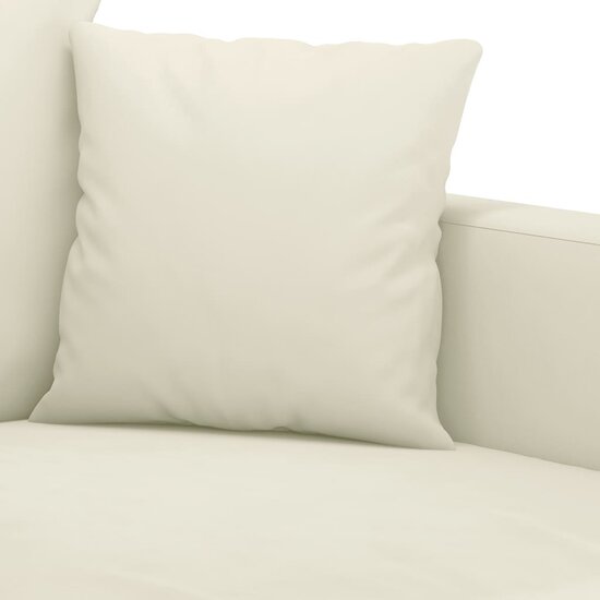 3-Delige Loungeset Met Kussens Fluweel Kleurig Cr&egrave;me