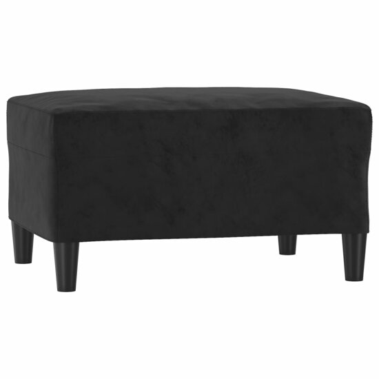 3-Delige Loungeset Met Kussens Fluweel Zwart