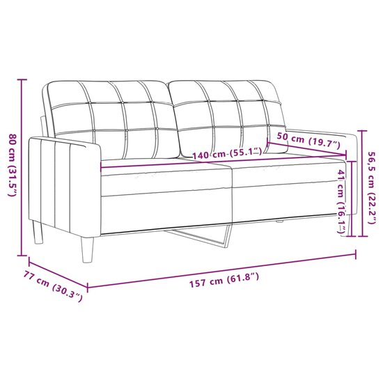 2-Delige Loungeset Met Kussens Fluweel Geel