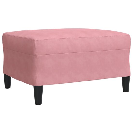 4-delige Loungeset met kussens en bolsters fluweel roze