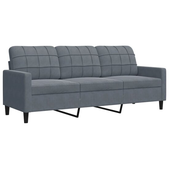 4-Delige Loungeset Met Kussens En Bolsters Fluweel Donkergrijs
