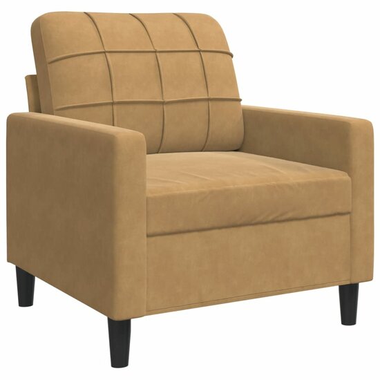 4-Delige Loungeset Met Kussens Fluweel Bruin