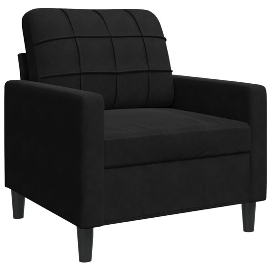 4-Delige Loungeset Met Kussens Fluweel Zwart