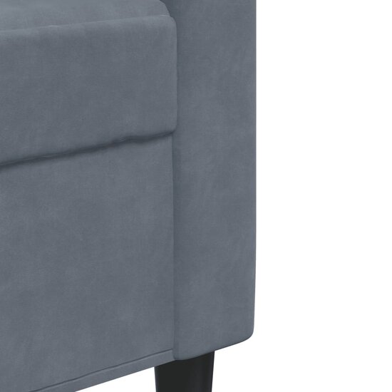 3-Delige Loungeset Met Kussens Fluweel Donkergrijs