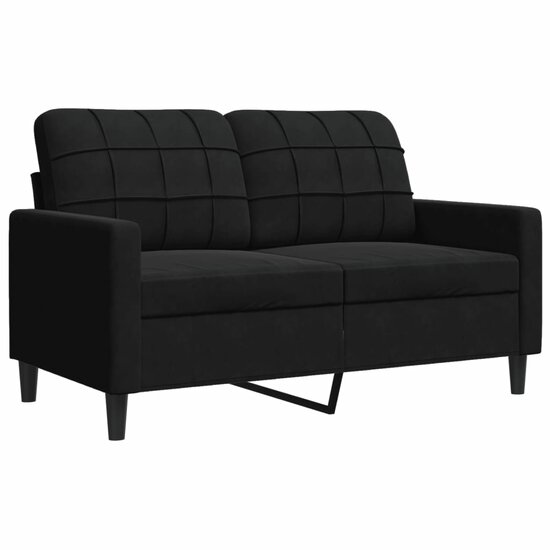 4-Delige Loungeset Met Kussens En Bolsters Fluweel Zwart