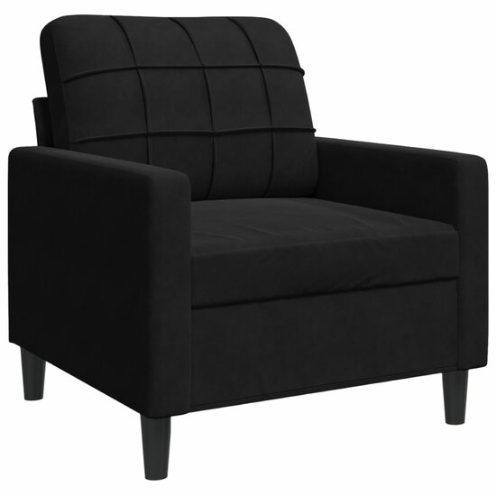 4-Delige Loungeset Met Kussens En Bolsters Fluweel Zwart