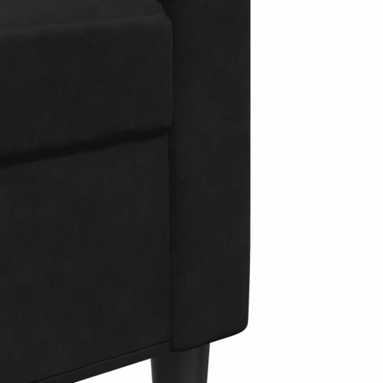 4-Delige Loungeset Met Kussens En Bolsters Fluweel Zwart