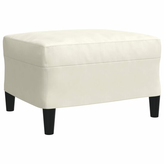 3-Delige Loungeset Met Kussens Fluweel Kleurig Cr&egrave;me
