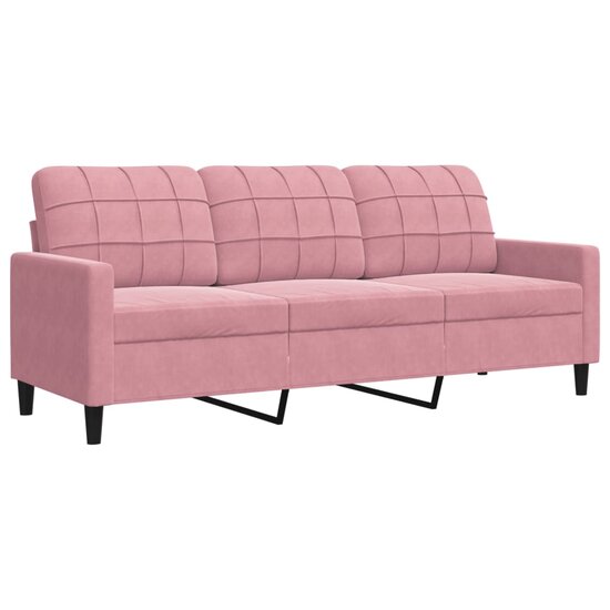 4-Delige Loungeset Met Kussens En Bolsters Fluweel Roze