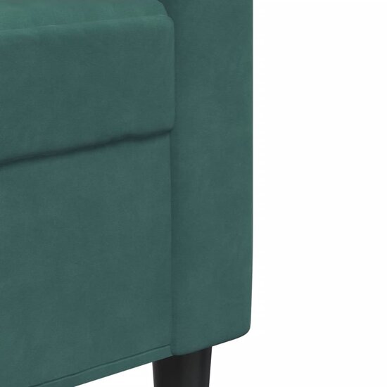 3-Delige Loungeset En Bolsters Fluweel Donkergroen met kussens