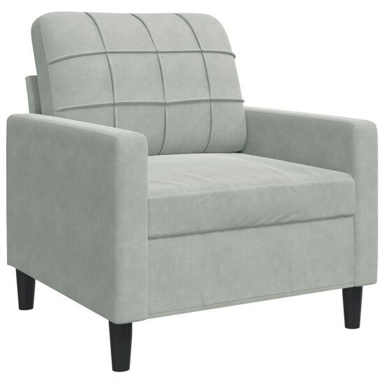 4-Delige Loungeset Met Kussens En Bolsters Fluweel Lichtgrijs