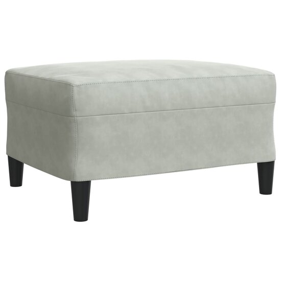 4-Delige Loungeset Met Kussens En Bolsters Fluweel Lichtgrijs