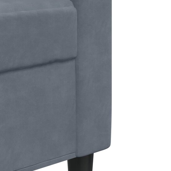3-Delige Loungeset Met Kussens Fluweel Donkergrijs
