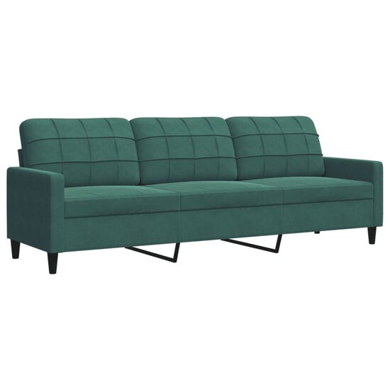 4-Delige Loungeset Met Kussens En Bolsters Fluweel Donkergroen