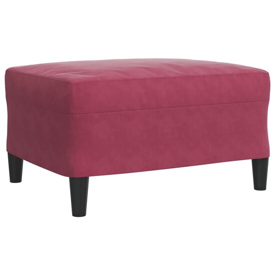 3-Delige Loungeset Met Kussens En Bolsters Fluweel Wijnrood
