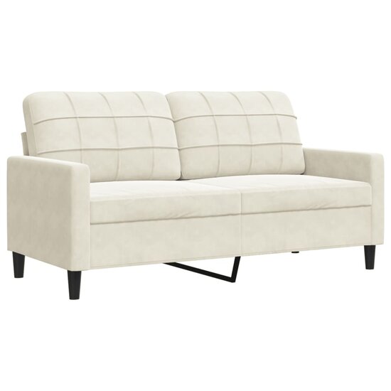 4-Delige Loungeset Met Kussens Fluweel Kleurig Cr&egrave;me