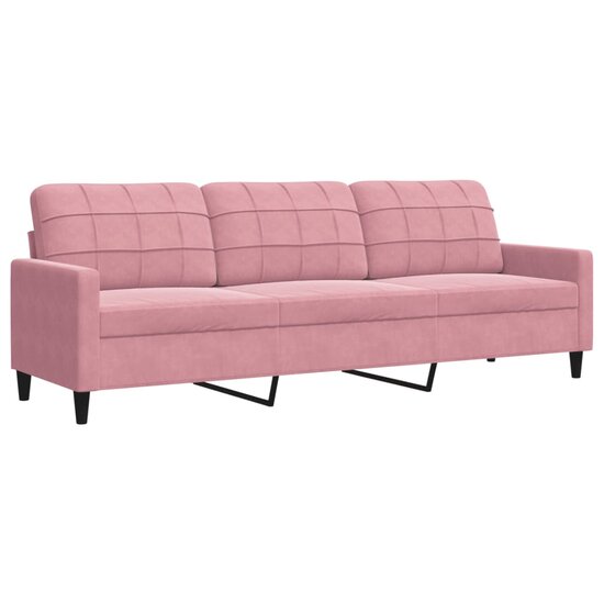 2-Delige Loungeset En Bolsters Fluweel Roze met kussens