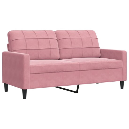 2-Delige Loungeset En Bolsters Fluweel Roze met kussens