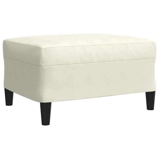 3-Delige Loungeset Met Kussens Fluweel Kleurig Cr&egrave;me