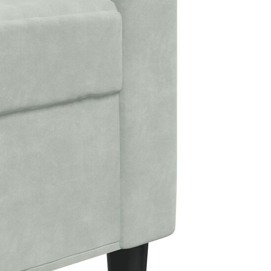 3-Delige Loungeset Met Kussens Fluweel Lichtgrijs
