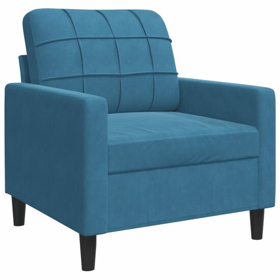 4-Delige Loungeset Met Kussens Fluweel Blauw