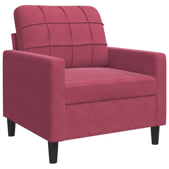 4-Delige Loungeset Met Kussens En Bolsters Fluweel Wijnrood